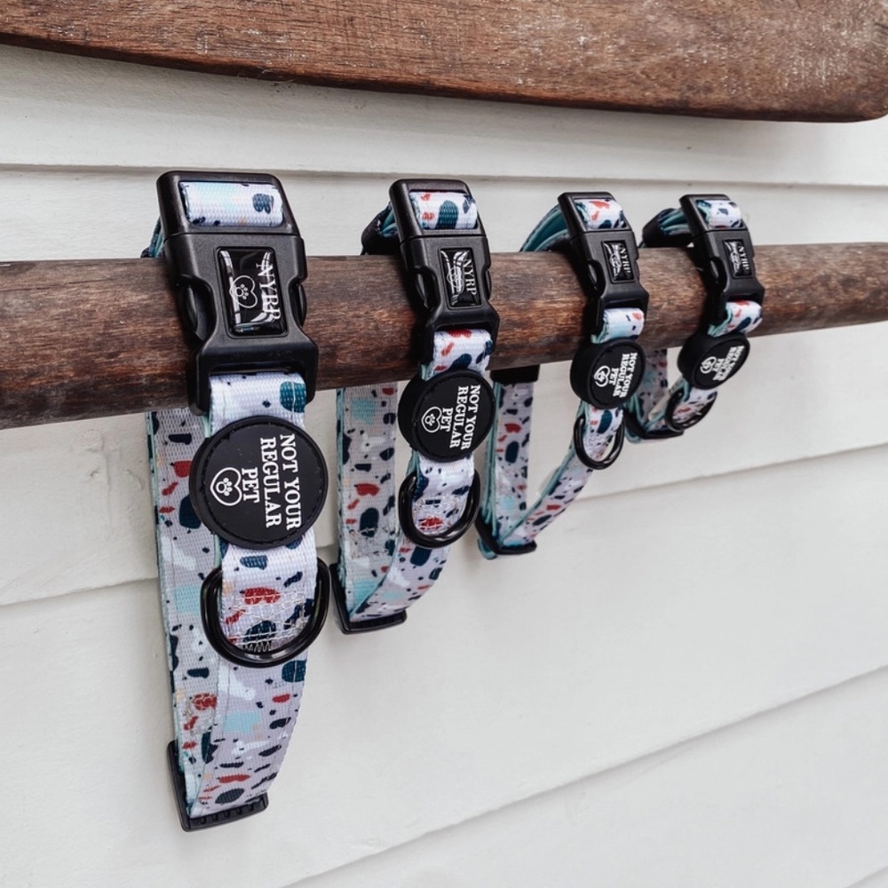 Azzurro Terrazzo Pet Collar NEW